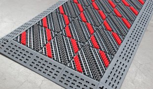 TB-Tri Brush-modular tile matting system